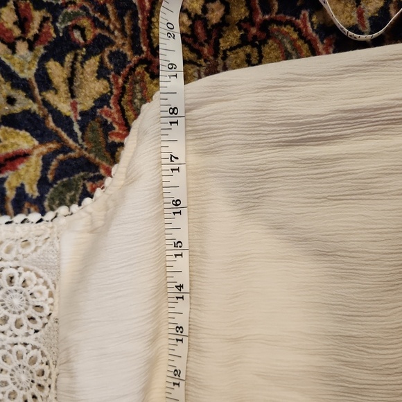 Hint Of Mint Lace Gauze Ivory Boho Dress S - Picture 6 of 10